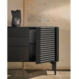 Kave Home Crna komoda u dekoru hrasta 200x86x45 cm Lenon &amp;ndash; Slike