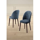 Hanah home set trpezarijskih stolica Mara 6 kom, antracit tkanina Babyface, braon metalne noge | Eponuda.com