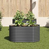  Vrtna sadilica od pocinčanog čelika 160 x 80 x 81 cm siva | shoptok.hr