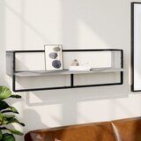 vidaXL Stenska polica s prečko siva sonoma 100x25x30 cm Cene