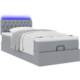  Otomanski krevet s madracem i LED svijetlosiva 80x200cm tkanina | shoptok.hr