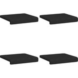  Jastučić za klupu 4 kom. Mikrovlakna Crna Dubina 35 cm | shoptok.hr