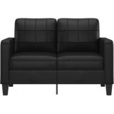  Dvosjed od tkanine crni 120 cm od umjetne kože Crna | Shoptok.si