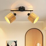 Nettlife Stropna svetilka z 2 plamenoma, E14, naravno črna, papirnata, za dnevno sobo, (22116698) | Shoptok.si