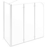 vidaXL Tuš stena za kopalno kad 120x69x130 cm kaljeno steklo prozorna | Shoptok.si