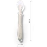 BabyOno silikonska elastična žlica 6 m+, bež | shoptok.hr