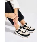 Shelvt Black and beige sneakers with a thick sole | shoptok.hr