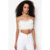 Trendyol Crop Top - Ecru - Plain | shoptok.hr