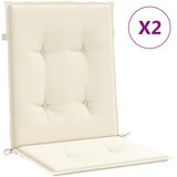  Jastuci za vrtne stolice 2 kom krem 100 x 50 x 3 cm od tkanine | Eponuda.com