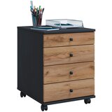 MID.YOU Predalnik Na Kolescih Lona Mini, Antracit, Barva Hrasta | Shoptok.si