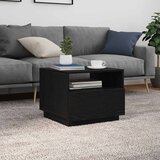  Klub stolić s LED svjetlima crni hrast 50x49x40 cm | shoptok.hr