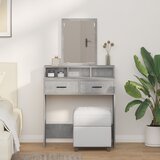 vidaXL beton siva mdf, kovina 79 x 41 x 140 cm predali toaletna mizica Cene