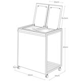 YAMAZAKI Bijela metalna kanta za smeće za odvojeni otpad Tower – | shoptok.hr