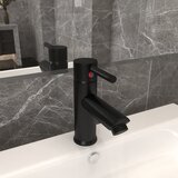 vidaXL Kopalniška armatura za umivalnik črna 130x176 mm Cene