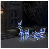  Božični okras jelen in sani z mrežo s 432 LED lučkami
