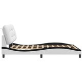  Okvir kreveta s LED-om bez madraca Hvar bijelo-crni 120 x 200 cm | shoptok.hr