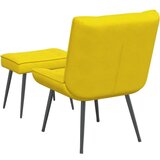 vidaXL Relaksacijski stol s stolčkom Rumeni žamet | Shoptok.si