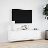  Zidni TV ormarić s LED svjetlima bijeli 140x31x38 cm | Eponuda.com