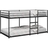 vidaXL Krevet na kat bez madraca crni 90x190 cm čelik Cijene