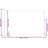  Uvlačiva bočna tenda za terasu 180 x 300 cm smeđa | shoptok.hr