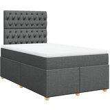 Maison Chic Box spring postelja - Vzmetna postelja z vzmetnico temno siva 120x190 cm blago SL17762, (21894569) | Shoptok.si