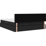  Krevet s od storage s madracem Crna 180 x 200 cm Lažna koža - Crna 180 x 200 cm Gumbi | shoptok.hr