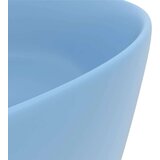 vidaXL Razkošen umivalnik okrogel mat svetlo moder 40x15 cm keramičen | Shoptok.si
