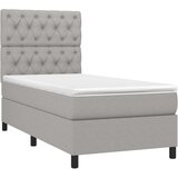  Box spring s madracem LED svjetlosivi 80x200 cm tkanina | shoptok.hr