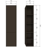 WOOOD Tamno smeđa modularna škrinja za pohranu od masivnog bora 55x215 cm Meggy – | shoptok.hr