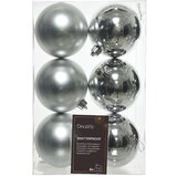  Novogodišnja Kugla 8 cm 6/1 srebrne 022051 | ePonuda.com