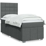 vidaXL Okvir kreveta s oprugama i madrac tamnosivi 80x200cm od tkanine | shoptok.hr