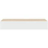  Zidna polica s ladicama hrast i bijela 60x23,5x10 cm MDF | shoptok.hr