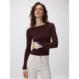 Reserved LADIES` BLOUSE - tamnosmeđe | shoptok.hr