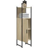 vidaXL Kopalniška omarica sonoma hrast 33x33x120,5 cm inženirski les | Shoptok.si