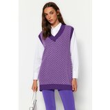 Trendyol Sweater - Purple - Fitted Cene