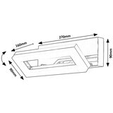 Rabalux zidna lampa Blas, LED 15W, 27x9cm, Hrom | Eponuda.com