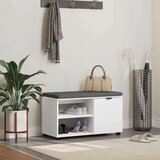  Klupa za hodnik s jastukom Jednobojno Bijelo 80 x 38 x 46 cm | shoptok.hr