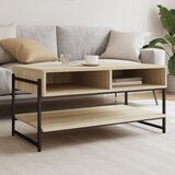 vidaXL Klubska mizica sonoma hrast 90x50x45 cm inženirski les Cene