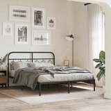  Metalno zamjensko uzglavlje crno 137 cm | shoptok.hr