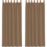 vidaXL Voile zavese z zankami 2 kosa svetlo rjave 140x260 cm, (5000298254) Cene
