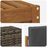  Set vanjskih sofa 9 kom. Prirodna i antracit | shoptok.hr