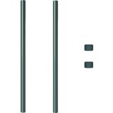 vidaXL Ograjni stebri 2 pcs Zelena 110 cm Jeklo s prašnim premazom | Shoptok.si