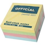  Blok samolepilnih lističev Official, 76 x 76 mm, barvni Cene