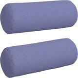 vidaXL valjkasti jastučići 2 pcs traper plava Ø 25 x 70 cm tkanina | shoptok.hr