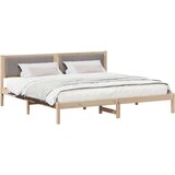  Konstrukcija postelje Taupe 200 x 200 cm Masivno borovo les, (5000084718) | Shoptok.si