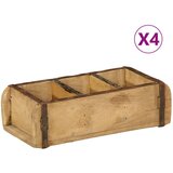  Pladnji 4 kosa 30x14x9 cm Masivno leseno ponovno pridobljeno | Shoptok.si