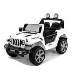  Dečiji veliki džip jeep wrangler 4x4 na akumulator - beli Cene
