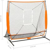 vidaXL Vadbena mreža za baseball črna 174x76x158,5 cm | Shoptok.si