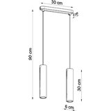  Sollux SL.0654 - Luster na sajli LUVO 2xGU10/40W/230V beton/crna | Eponuda.com