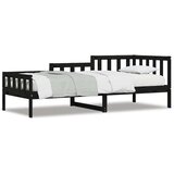  Dnevni ležaj crni 80 x 200 cm od masivne borovine | shoptok.hr